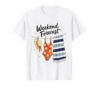 Weekend Forecast Funny Summer Beach Vacation Tropical T-Shirt