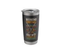 Weekend Forecast Golf with A Chance of Bourbon Golf Player Stainless Steel Insulated Tumbler