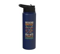 Weekend Forecast Golf with A Chance of Bourbon Golf Player Stainless Steel Insulated Water Bottle