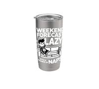 Weekend Forecast Lazy with a Chance of Naps #2 Stainless Steel Insulated Tumbler