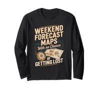 Weekend Forecast Maps with No Chance of Getting Lost Long Sleeve T-Shirt