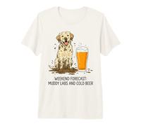 Weekend Forecast Muddy Labs and Cold Beer Premium T-Shirt
