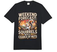 Weekend Forecast Squirrels with a Chance of Nuts Wildlife Comfort Colors Adult Heavyweight T-Shirt