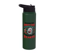 Weekend Forecast Throwing Darts Breaking Hearts Funny Darts Stainless Steel Insulated Water Bottle