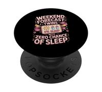 Weekend Forecast Twins With Zero Chance Of Sleep PopSockets Adhesive PopGrip