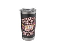 Weekend Forecast Twins with Zero Chance of Sleep Stainless Steel Insulated Tumbler