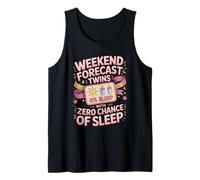 Weekend Forecast Twins with Zero Chance of Sleep Tank Top