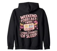 Weekend Forecast Twins With Zero Chance Of Sleep Zip Hoodie