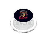 Weekend Forecast Yorkie Walking Wine Funny Dog Owner PopSockets PopGrip for MagSafe