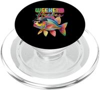 Weekend Hooker Colorful Fish Wearing Hat Sunglass Fishing PopSockets PopGrip for MagSafe