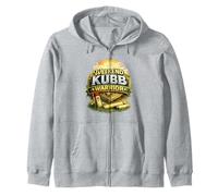 Weekend Kubb Warrior Viking Chess Lawn Game Player Gift Zip Hoodie