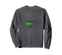 Weekend Loading Friday Funny Office Humor Sweatshirt, Adult Unisex, Dark Heather Grey, XL