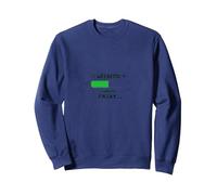 Weekend Loading Friday Funny Office Humor Sweatshirt, Adult Unisex, Navy, L