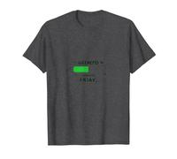 Weekend Loading Friday Funny Office Humor T-Shirt, Men, Dark Heather Grey, 5XL