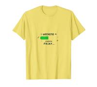 Weekend Loading Friday Funny Office Humor T-Shirt, Men, Lemon, XXL