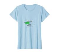 Weekend Loading Friday Funny Office Humor T-Shirt, Women, Baby Blue, XXL