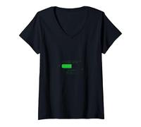 Weekend Loading Friday Funny Office Humor V-Neck T-Shirt, Women, Black, XXL