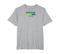 Weekend Loading Progress Bar Funny Office Humor T-Shirt, Men's Big and Tall, Heather Grey, 4X Tall