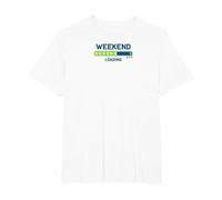 Weekend Loading Progress Bar Funny Office Humor T-Shirt, Men's Big and Tall, White, 4X Tall