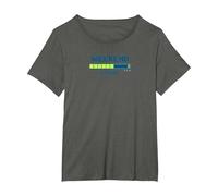 Weekend Loading Progress Bar Funny Office Humor T-Shirt, Women's Plus, Asphalt, 4X