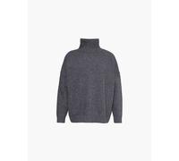 Weekend Max Mara Womens Dark Grey Borgia Roll-neck Virgin-wool Jumper M
