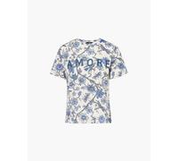 Weekend Max Mara Womens Light Blue Printed Cotton-jersey T-shirt S