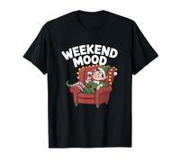 Weekend Mood Funny Christmas Elf Relaxing Fun Mens Womens T-Shirt