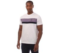 Weekend Offender Men's Crossword Colour Block T-Shirt in White