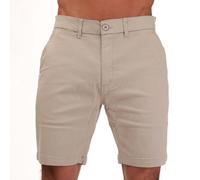 Weekend Offender Mens Dillenger Cotton Twill Chino Shorts in Stone - Size Small