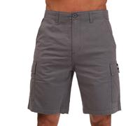 Weekend Offender Mens High Desert Cargo Short in Lead - Grey Cotton - Size Small