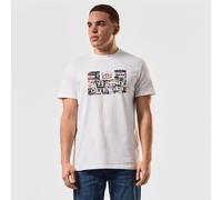 Weekend Offender Mens Keyte Graphic T-Shirt in White Cotton - Size X-Large