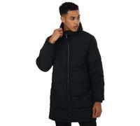 Weekend Offender Mens Saskatoon Long Jacket in Navy Nylon - Size Large