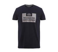 Weekend Offender Mens T-Shirt Shevchenko Graphic Logo Cotton Tee in Navy Blue