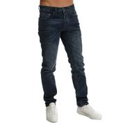 Weekend Offender Mens Tapered Fit Jeans in Blue Cotton - Size 36 Long