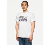 Weekend Offender T-Shirt Vision Bands TV Set Crew Neck Cotton Tee in White