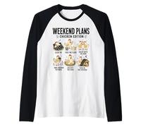 Weekend Plans Chicken Edition Funny Hen Humor Farm Raglan Baseball Tee