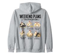 Weekend Plans Chicken Edition Funny Hen Humor Farm Zip Hoodie