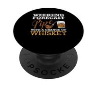 Weekend Prediction Whistle with a Chance of Whiskey Tobacco Pipe PopSockets Adhesive PopGrip