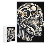 Weekend Puzzle Project: Abstract Human Head, 1000 PCS, Wooden Brain Teaser for Adults - for Detail-Focused Puzzlers