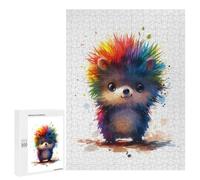 Weekend Puzzle Project: Rainbow Hedgehog, 500 PCS, Adult Tabletop Puzzle - for Quiet Evenings And Focused Play