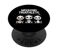 Weekend Triathlete Gamer Pizza Sleep Athlete Fun PopSockets Adhesive PopGrip