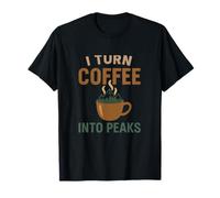 Weekend Warrior Coffee Peaks Mountain Design T-Shirt