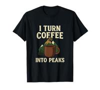 Weekend Warrior Coffee to Peaks Mountain Design T-Shirt