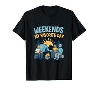 Weekend Warrior Crew Camping Adventure Graphic T-Shirt