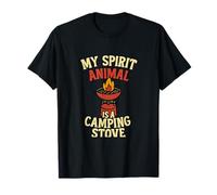 Weekend Warrior Crew Camping Stove Graphic Print T-Shirt