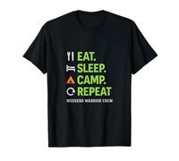 Weekend Warrior Crew Eat Sleep Camp Repeat Outdoor Adventure T-Shirt