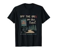 Weekend Warrior Crew Off The Grid Trail Print T-Shirt