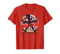 Weekend Warrior Labor Days for Women Empowerment T-Shirt, Men, Red, 3XL