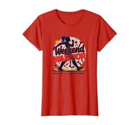Weekend Warrior Labor Days for Women Empowerment T-Shirt, Women, Red, S