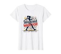 Weekend Warrior Labor Days for Women Empowerment T-Shirt, Women, White, XXL